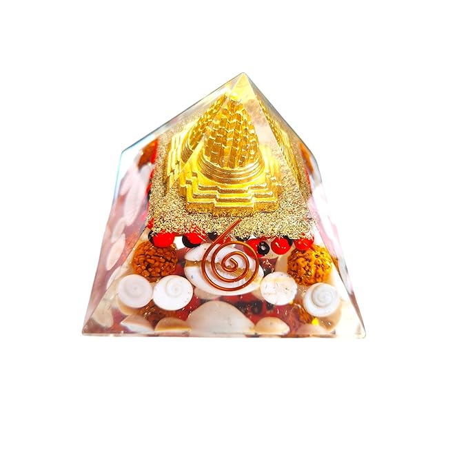 65 to 70 MM Small Size Laxmi Pyramid for Attracting Wealth Prosperity, Money, Success, Good Health, Peace, Harmony, Abundance, Good Luck and New Opportunities