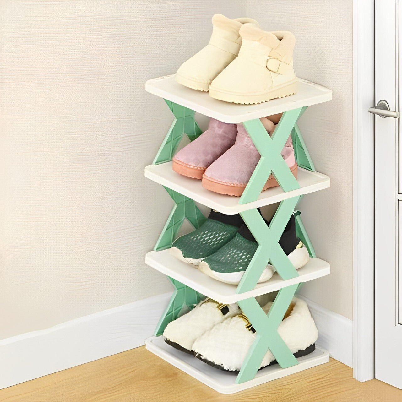 Foldable Shoe Rack (Multicolor)