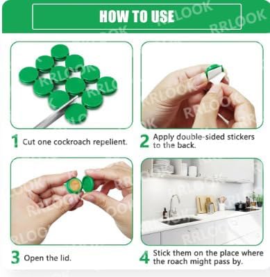 Natural Cockroach Killer for Kitchen, Bathroom And Cabinets Eco-Friendly Home Remedy for Indoor Cockroach Control Killer (Pack of 24)