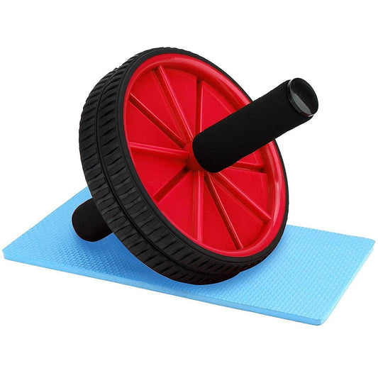 Premium Abs Roller for Men & Women Stomach Abs Roller Wheel for Home Workout, Gym Ab Roller for Men Abs Workout Equipment for Abdominal Ab Roller Home Exercise Equipment with Knee Mat -(Red & Black)
