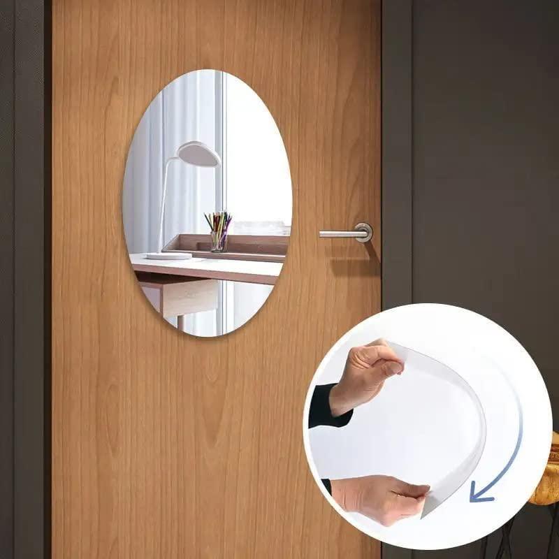 Combo of Oval Shape & Square Shape Mirror (Pack of 1)